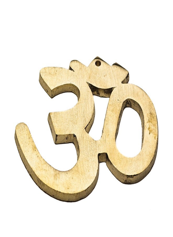 Plus Value رمز أوم النحاسي المعلق على الحائط من بلس فاليو، علاجات فاستو للمنزل والمكتب وديكور المدخل الرئيسي - رموز دينية مباركة لجلب الحظ السعيد، تماثيل بوجا، إيجابية (3 بوصات) - Image 3